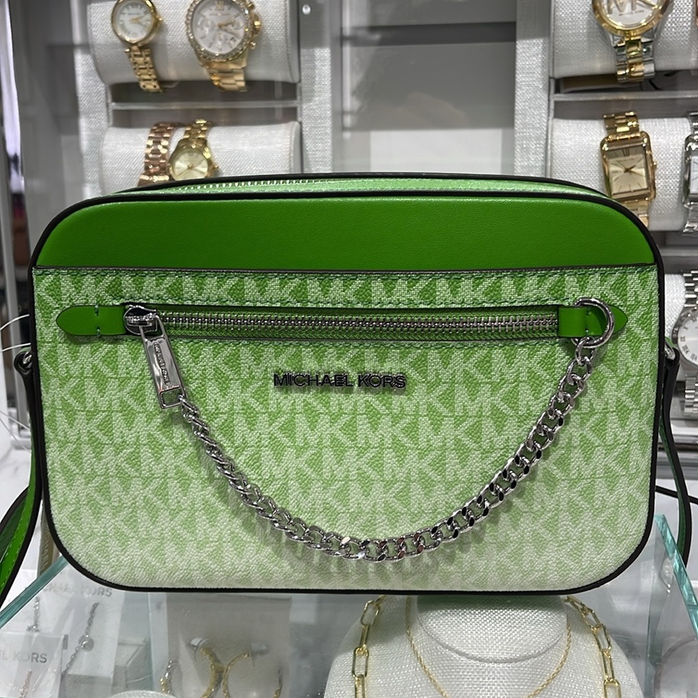 Michael Kors Jet Set Lg Ombré Signature Logo Crossbody Body
Jungle Green NWT - Picture 3 of 16